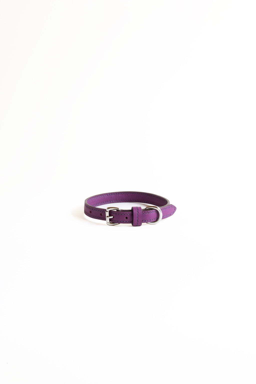 Bruna Andreoni Pet Collar Purple Saffiano S