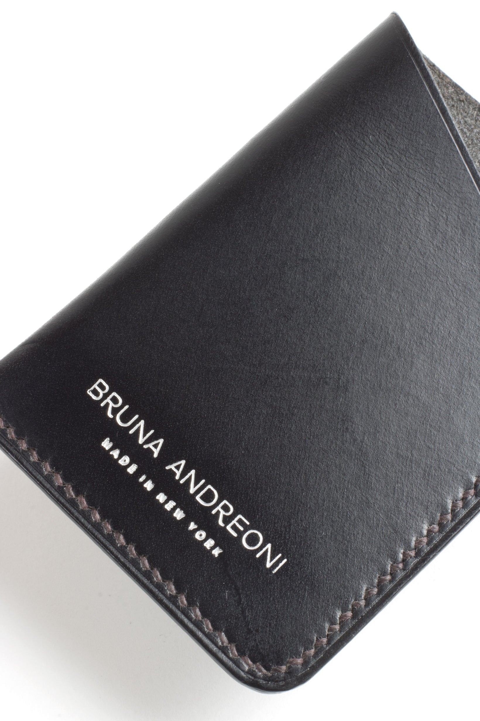 Bruna Andreoni Slim Card Case Black Smooth