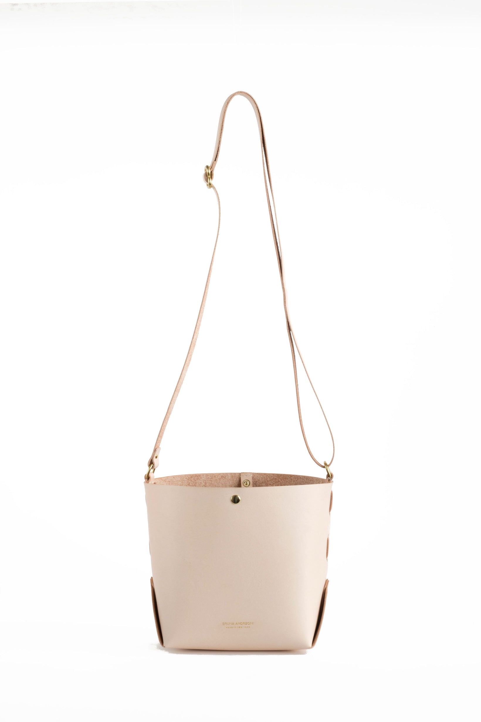 Bruna Andreoni Mini Crossbody Natural / Brass