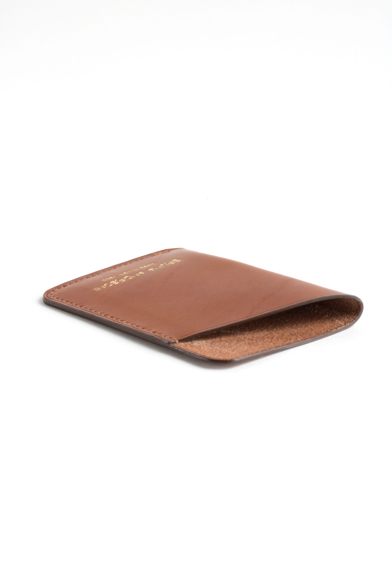 Bruna Andreoni Slim Card Case Cognac Smooth