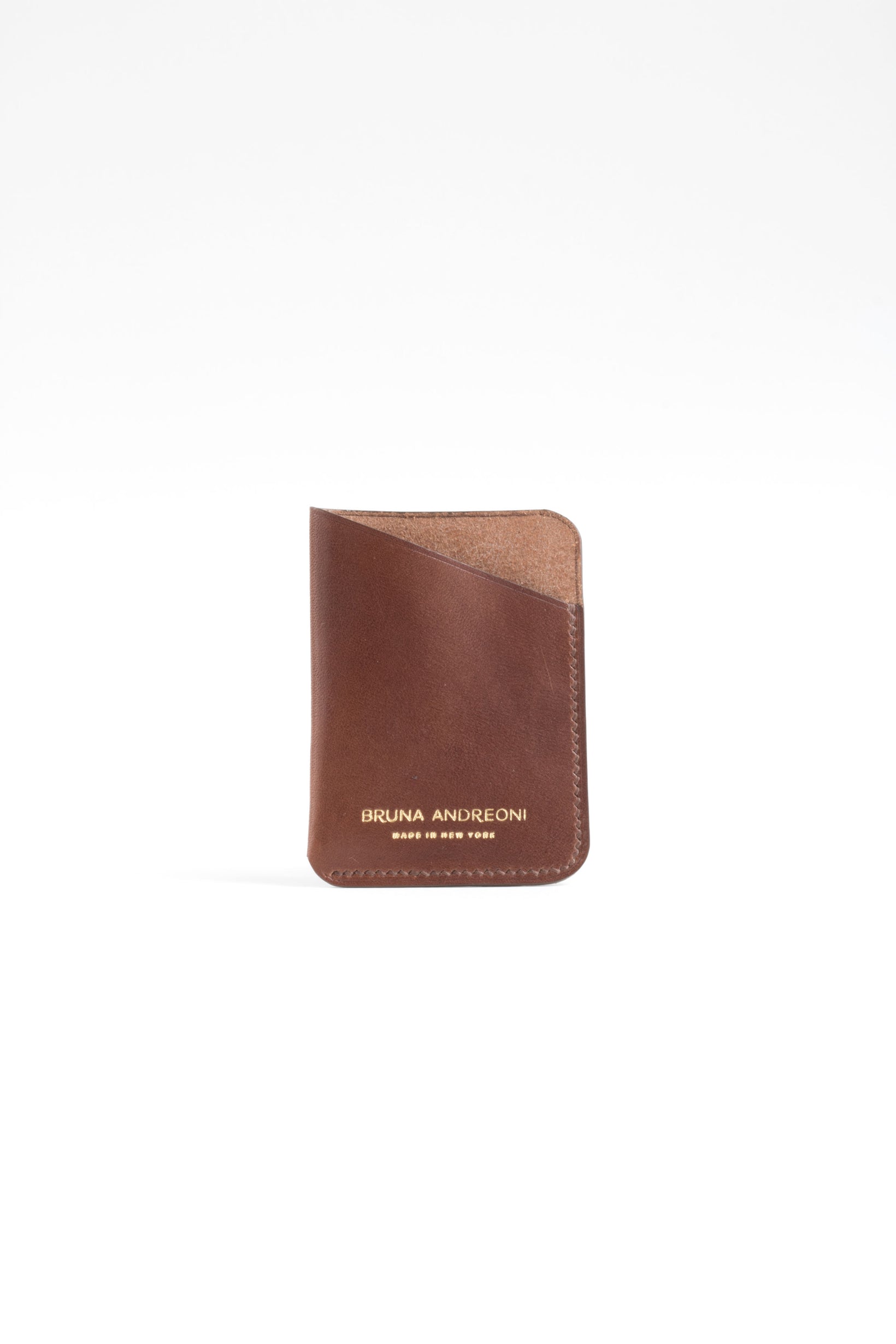 Bruna Andreoni Slim Card Case Dark Brown Smooth